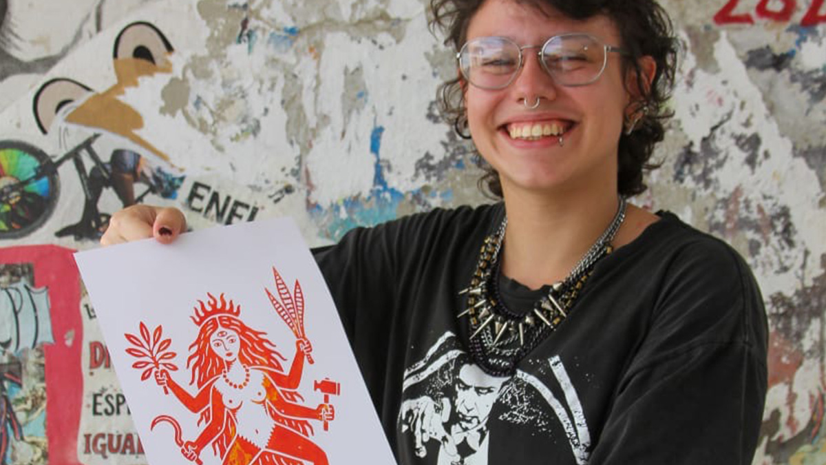 Oficina Serigrafia em Cartaz — Beni Campos